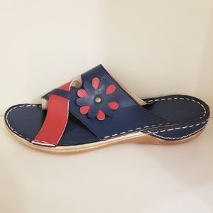 NWT Teodera Cute Litte Red and Blue Summer Sandals